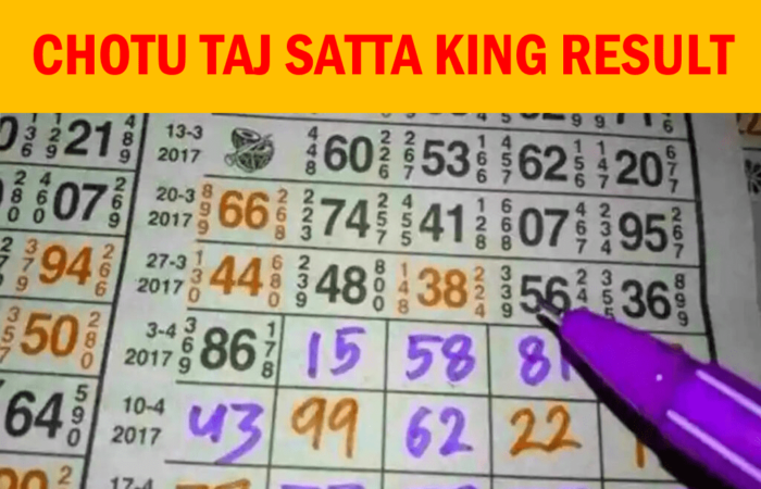 CHOTU TAJ Satta King Result Chart 2024